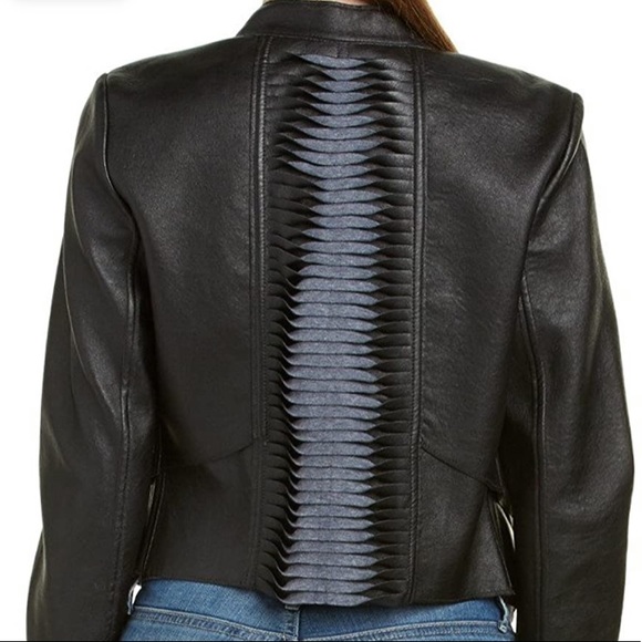 BCBGMAXAZRIA black faux letter jacket - Picture 1 of 5